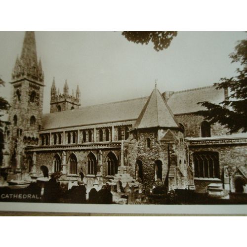 Vintage Real Photo Postcard - Llandaff Cathedral, Wales