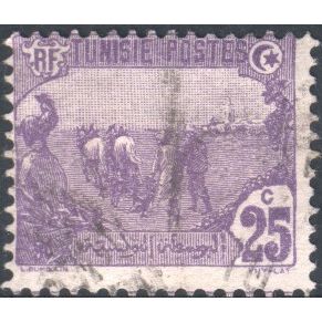 Tunisia 1906 - SG37 - 25c blue - Agriculture - used