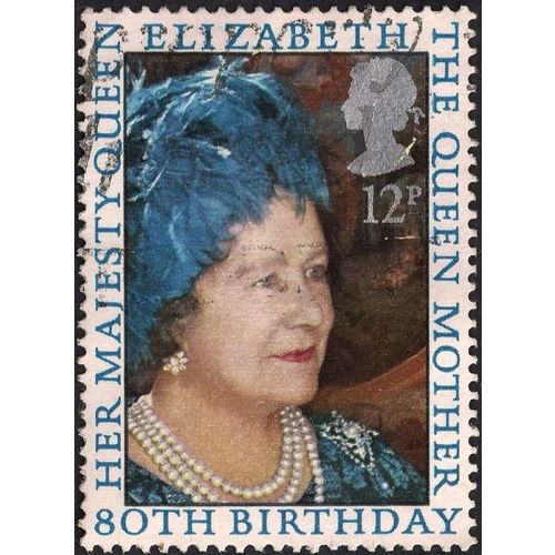 GB, Queen Mother 80th birthday, blue 1980, 12p, #2