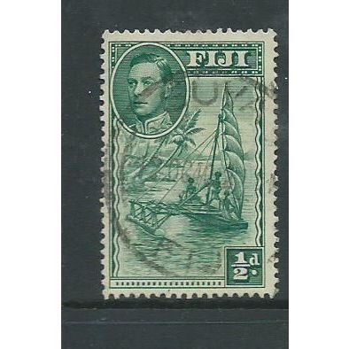 b fiji stamps george v1 sg249 sg 249 used perf 13.5