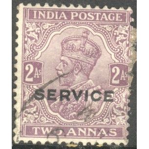 India 1912 - SG O84 KGV 2a mauve (Service) - used 17