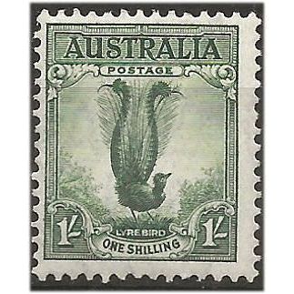 Australia 1937 SG174 1/- Grey-Green Perf 13.5x14 Mounted Mint .. .