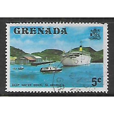 GRENADA 1975 5c DEEP WATER DOCK ST GEORGES SG 653 FINE USED