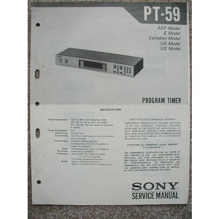 Sony PT-59 Original Service manual