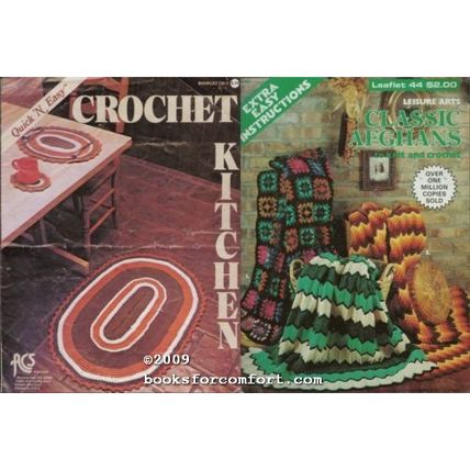 Quick N Easy Crochet Kitchen Booklet C8/3 PLUS Classic Afghans Leaflet 44