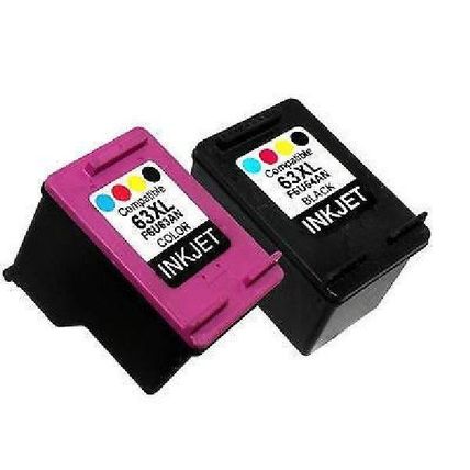 Compatible with HP 63XL Black and HP 63XL Tri-Color - ECOink Remanufactured Ink