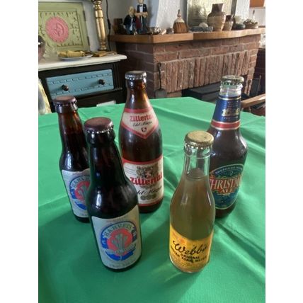 5 COLLECTABLE BREWERIANA BOTTLED BEERS AND TONIC WATER