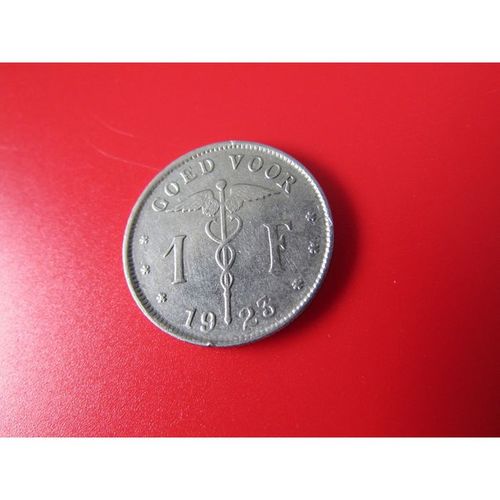 1923 BELGIUM ONE FRANC DUTCH TEXT FREE POST. AF