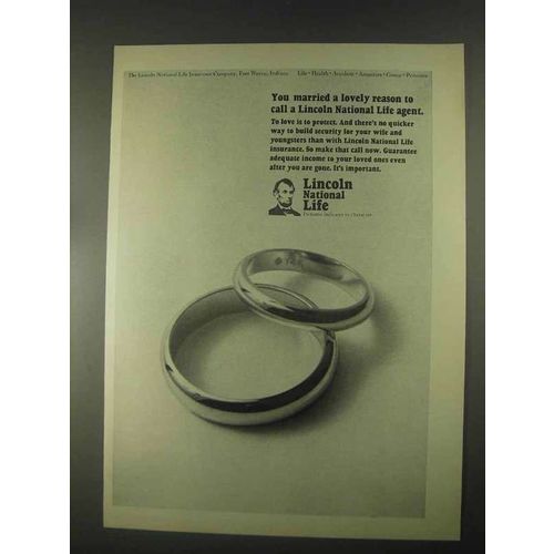 1967 Lincoln National Life Ad - Married a Lovely Reason