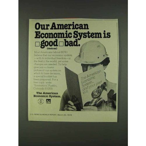 1978 U.S. Department of Commerce Ad - Economic System