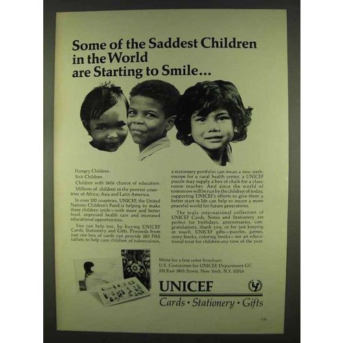 1978 U.S. Committee for UNICEF Ad - Saddest Children