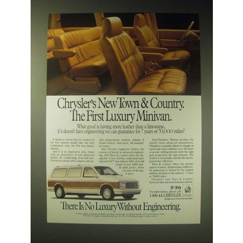 1989 Chrysler Town & Country Minivan Ad