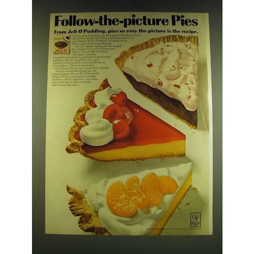1966 Jell-O Pudding Ad - Follow-the-picture Pies