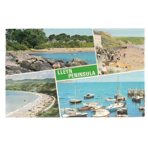 LLYN, LLEYN PENINSULA, Gynedd, Wales. vintage used postcard by Dennis 1975 pm #