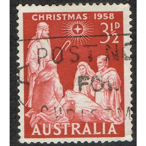 Australia 1958 Christmas 3 ½d Deep Scarlet SG306 GU