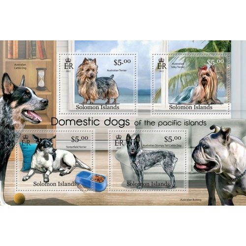 SOLOMON ISLANDS 2013 SHEET MNH DOGS HUNDEN CANI CAES PERROS CHIENS