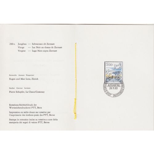 SCHWEIZ SWITZERLAND [1983] MiNr 1264 ( FDC ) [01] PTT Faltblatt 204