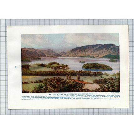 (5862) Polperro Harbour Cornwall / Derwentwater - Book Print