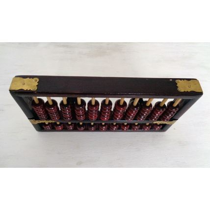 Traditional wooden abacus 23 x 12 cm with 11 rods