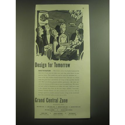 1945 Grand Central Zone Residential Area Ad - Built-in Butler