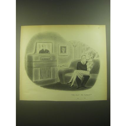 1945 Cartoon by Richard Taylor - My God! My husband!