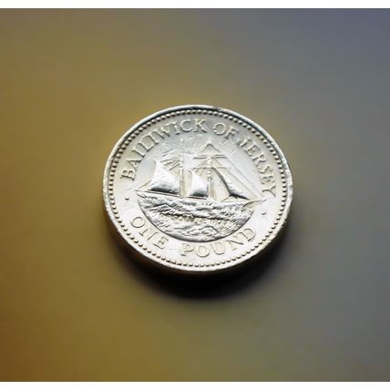 1998 Bailiwick Of Jersey Resolute 1877 Ship £1 Pound Coin circulated Collectable