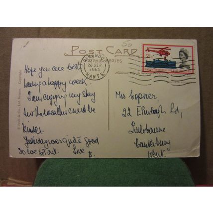 NEW FOREST PONIES, used postcard by F Frith. 1963 pm =