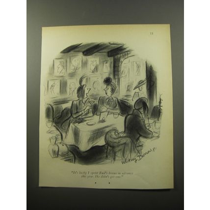 1950 Cartoon by Whitney Darrow, Jr. - It's lucky I spent Rud's bonus