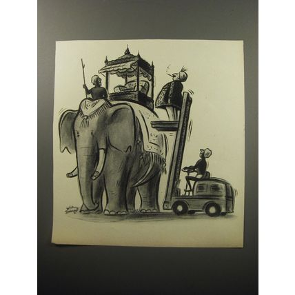 1951 Cartoon by Whitney Darrow, Jr.- Elephant