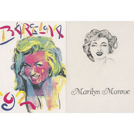 Marilyn Monroe Barcelona Olympic Ganes 2x Limited Edition Postcard s