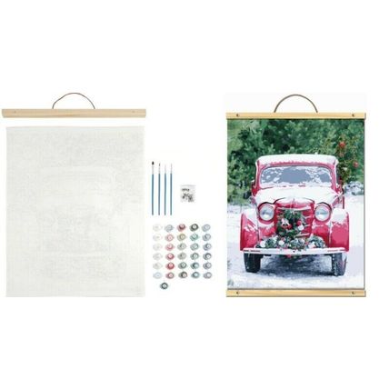 Artist's Loft Paint By Number Kit Christmas Red Truck