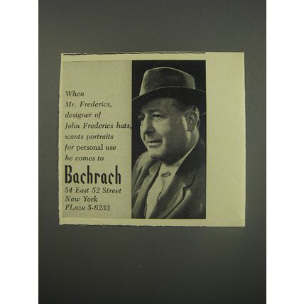 1956 Bachrach Photography Ad - Mr. John Frederics