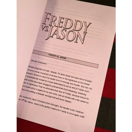 Freddy vs Jason Production Notes- Cast-Signed- Autograph Reprints- Press Kit