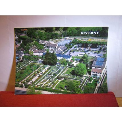 AERIAL VIEW, GIVERNY, CLAUDE MONET, FRANCE unused postcard dated 1997 #
