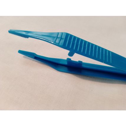 Plastic Tweezers (Farla Instramed) Medical, Crafting use etc blue - Sealed packs