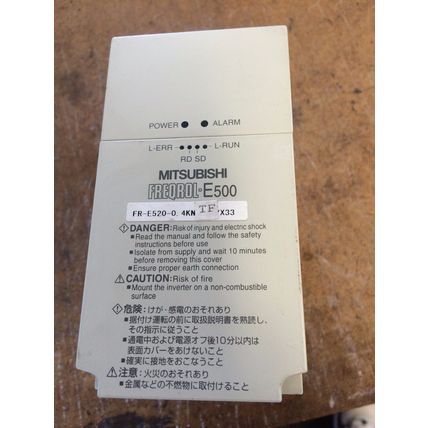 MITSUBISHI FREQROL-E500, FR-E520-0.4KN TF 3ph AC DRIVE 0.4KW INVERTER,BW