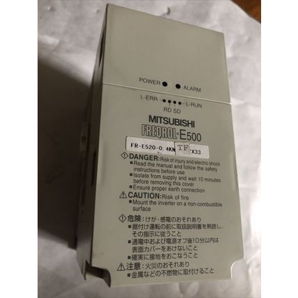 MITSUBISHI FREQROL-E500, FR-E520-0.4KN TF 3ph AC DRIVE 0.4KW INVERTER,BW