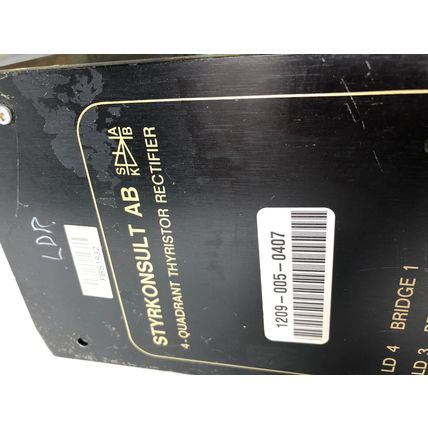 STYRKONSULT AB 42150-3,42-150-3 FOUR 4-QUADRANT THYRISTOR RECTIFIER 41643,EI