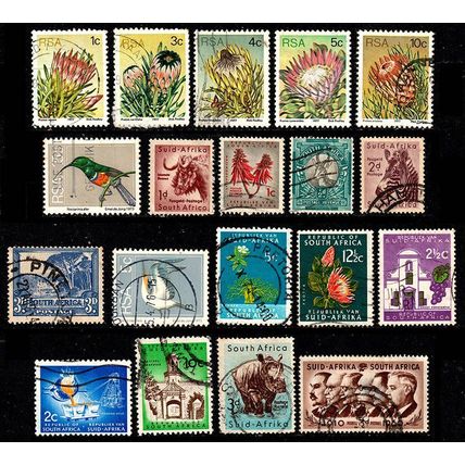 South Africa Mix of 19 Used Stamps #6