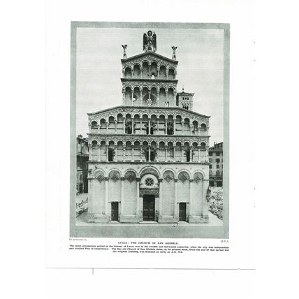 Lucca, Palazzo Mansi (Church Of San Michele, Reverse), Book Illustration, c1920
