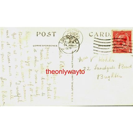 Finsbury Park, Boating Lake, London, C & AG Lewis Postcard, 1928