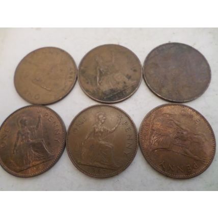 UK / GB - 30 - 1d (one penny) coins - dated 1967 #2
