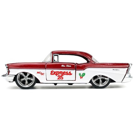 1941 Ford Pickup Truck Red and White "Santa's Workshop" and 1957 Chevrolet Be...