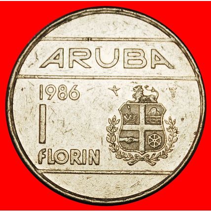 Ⰶ NETHERLANDS (1986-2013): ARUBA ★ 1 FLORIN 1986! BEATRIX ★LOW START★NO RESERVE