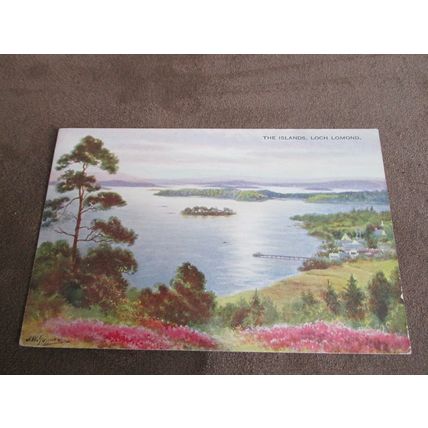 1930s Valentines Postcard - The Islands, Loch Lomond - Artist A353