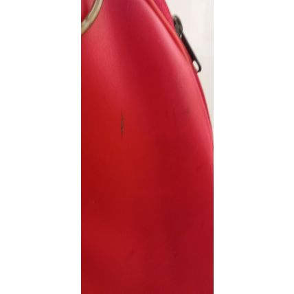 Vintage Red White Leather Golf Bag Holds 8 Clubs Individual Divider Tubes