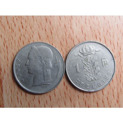 Belgium 1957 1 Frank Belgie (Dutch - Flemish Text) Coin