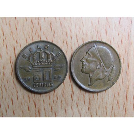 Belgium 1964 50 Centime Belgie (Dutch - Flemish Text) Coin