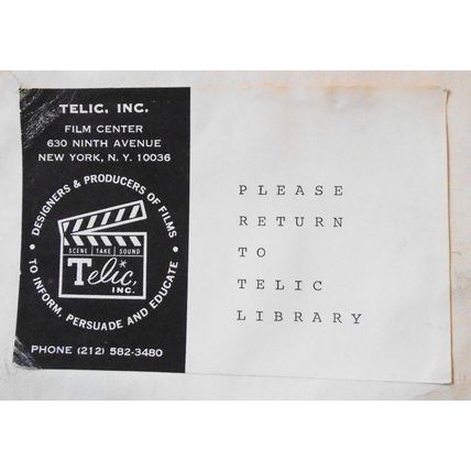 Telic, Inc. Film Center Library, Ex Libris Bookplate