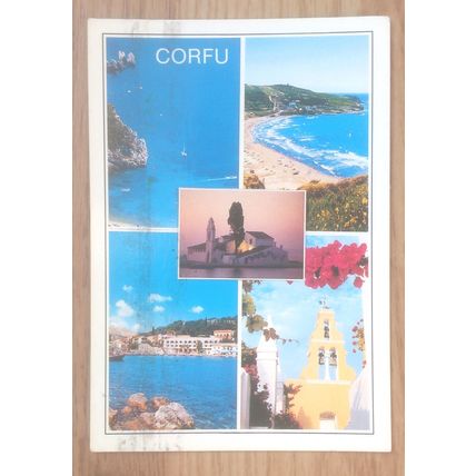 POSTCARD: CORFU - VARIOUS VIEWS: 1991